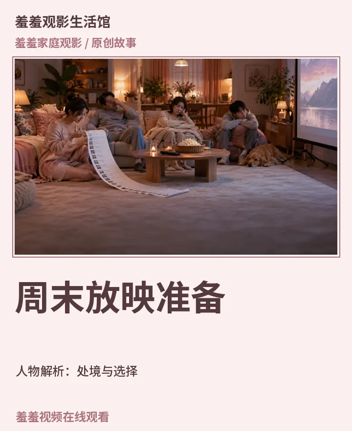 羞羞视频在线观看相关原创故事《周末放映准备》人物解析：处境与选择封面：羞羞家庭观影场景与中文标题